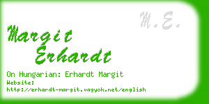 margit erhardt business card